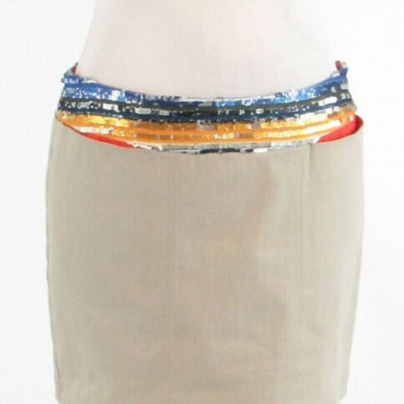 Beige yellow ARTELIER mini skirt 4 - Picture 8 of 8